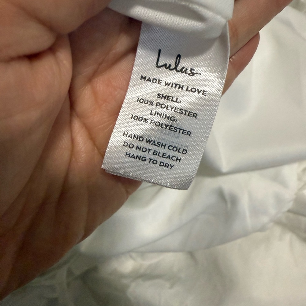 NWT Lulu’s White Short Sleeve Wrap Midi Dress - Picture 8 of 10